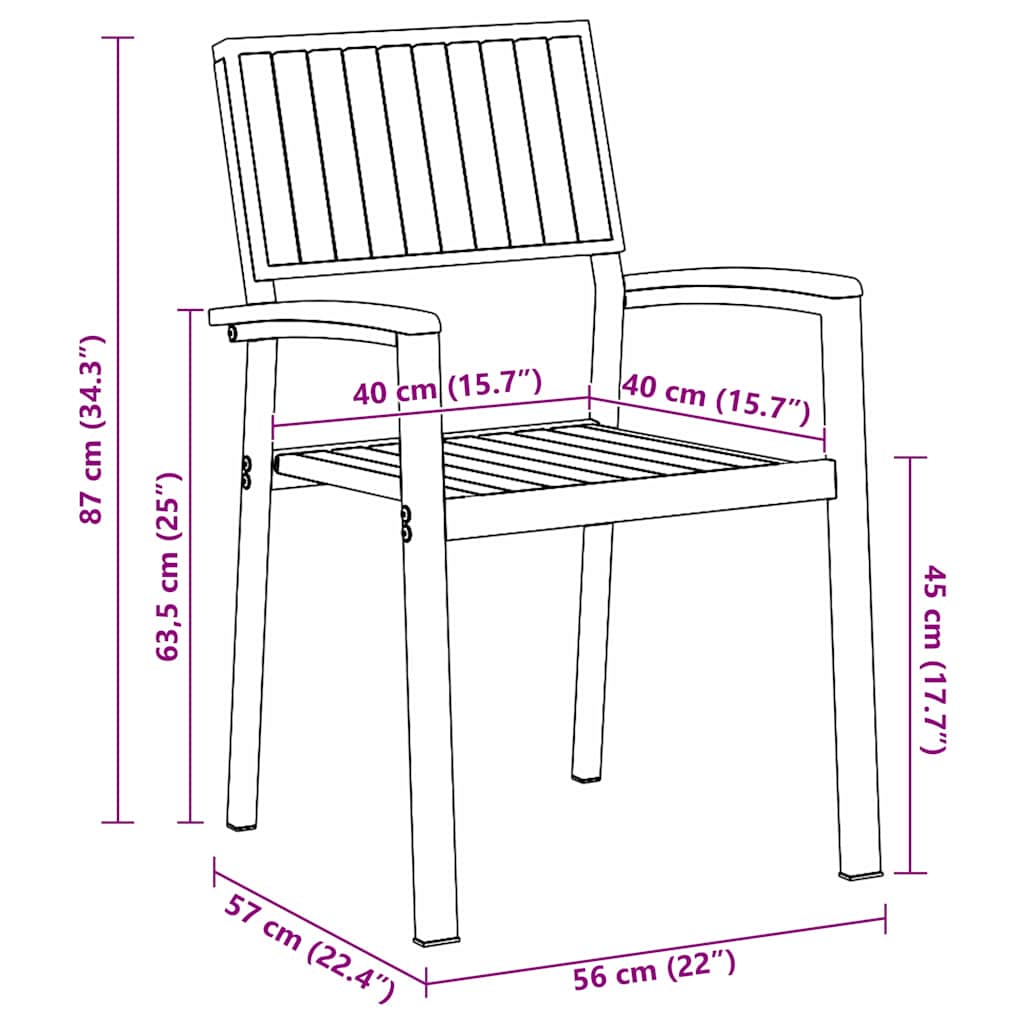 Tuin eettafelset 7 pcs Grijs Massief Acaciahout is nu te koop bij PeponiXL, paradijselijk wonen!