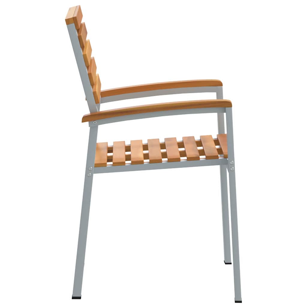 Tuinstoel 8 pcs Bruin 56 x 57 x 87 cm Massief Acaciahout is nu te koop bij PeponiXL, paradijselijk wonen!