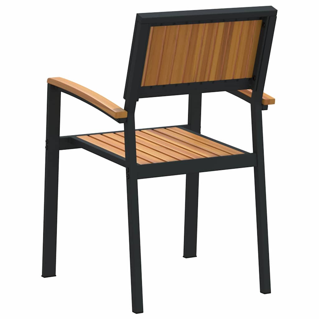 Stapelstoel 8 pcs Bruin 56 x 57 x 87 cm Massief Acaciahout is nu te koop bij PeponiXL, paradijselijk wonen!