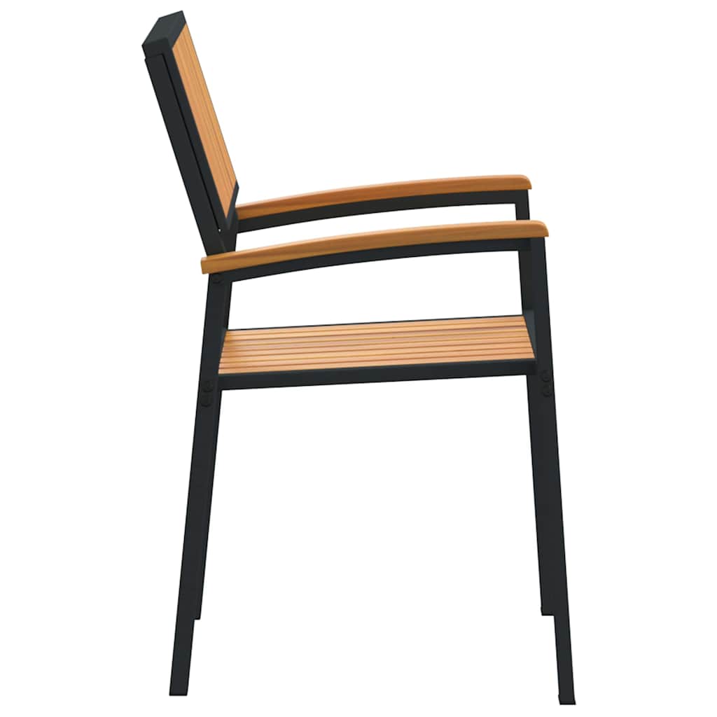 Stapelstoel 8 pcs Bruin 56 x 57 x 87 cm Massief Acaciahout is nu te koop bij PeponiXL, paradijselijk wonen!
