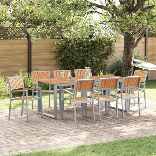 Stapelstoel 8 pcs Bruin 56 x 57 x 87 cm Massief Acaciahout is nu te koop bij PeponiXL, paradijselijk wonen!