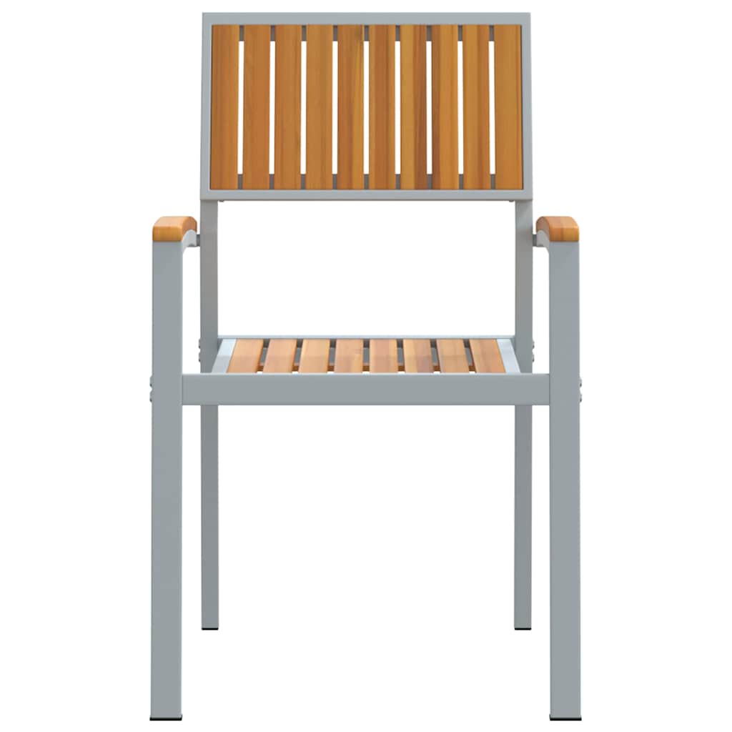 Stapelstoel 8 pcs Bruin 56 x 57 x 87 cm Massief Acaciahout is nu te koop bij PeponiXL, paradijselijk wonen!
