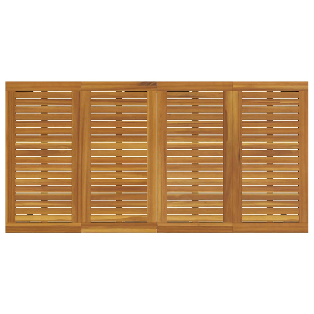 Tuin eettafelset 7 pcs Grijs Massief Acaciahout is nu te koop bij PeponiXL, paradijselijk wonen!