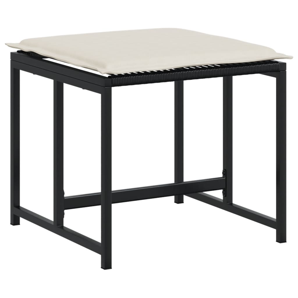 13-delige Tuinset met kussens poly rattan zwart is nu te koop bij PeponiXL, paradijselijk wonen!