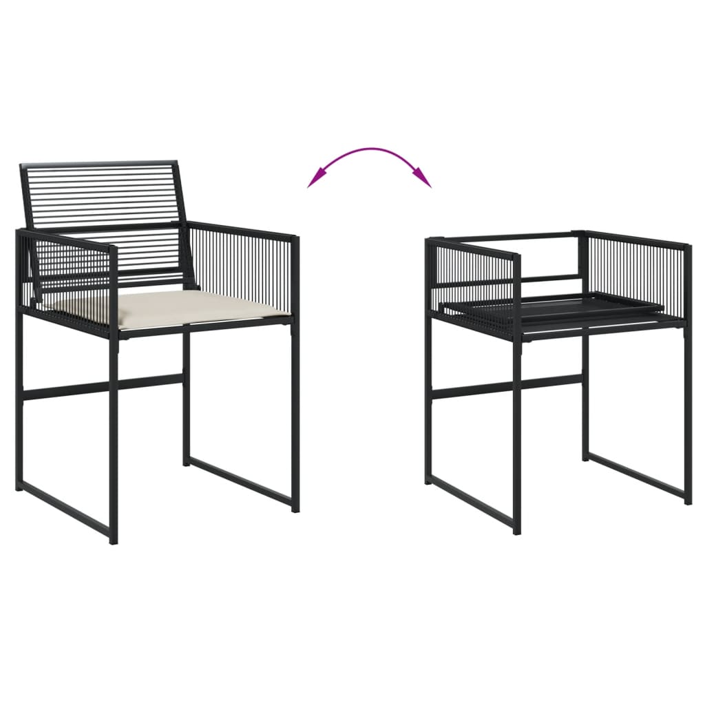 5-delige Tuinset met kussens poly rattan zwart is nu te koop bij PeponiXL, paradijselijk wonen!