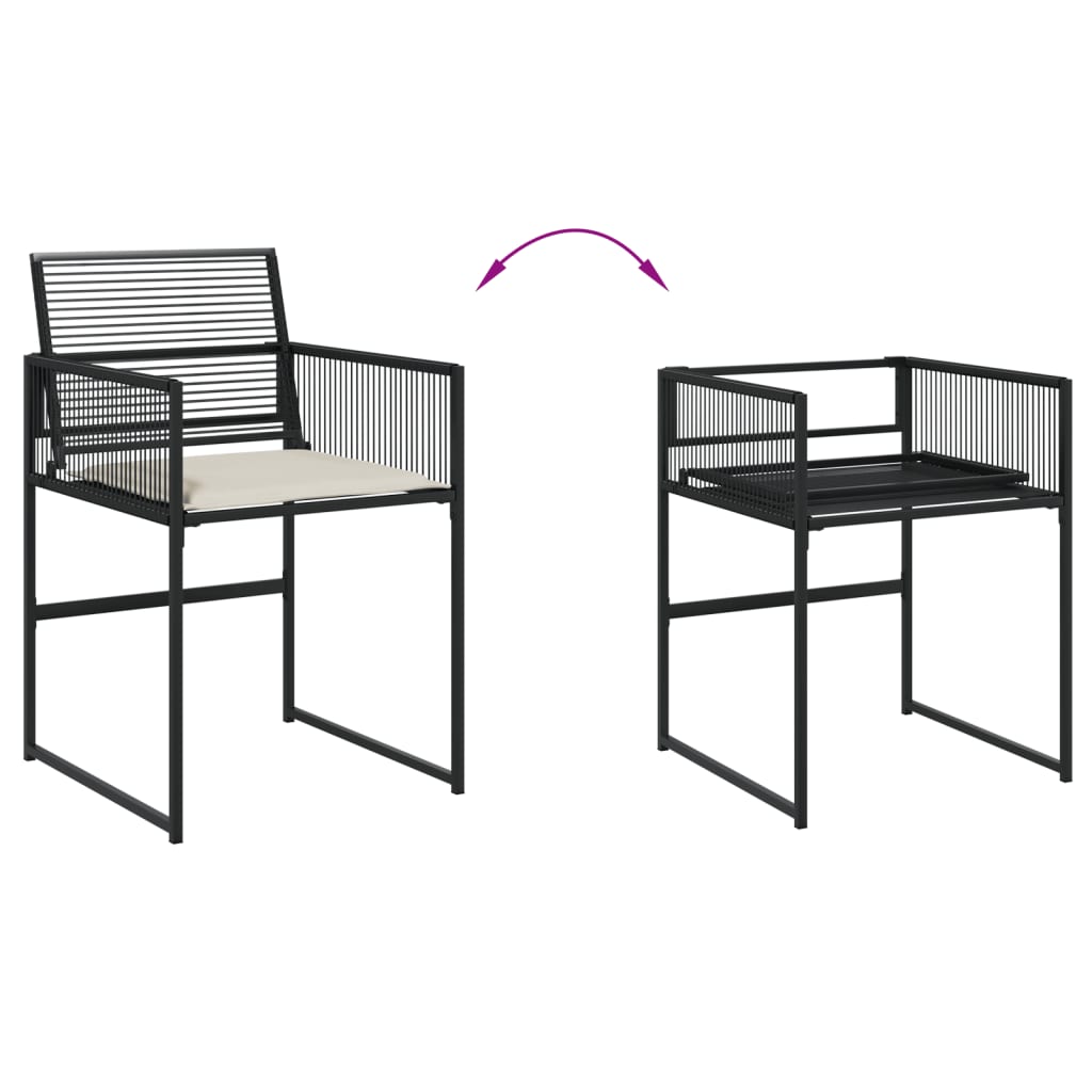 9-delige Tuinset poly rattan zwart is nu te koop bij PeponiXL, paradijselijk wonen!