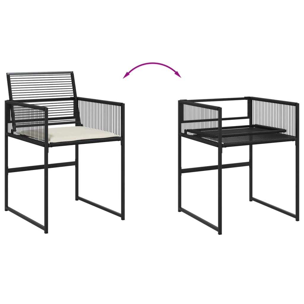 15-delige Tuinset met kussens poly rattan zwart is nu te koop bij PeponiXL, paradijselijk wonen!