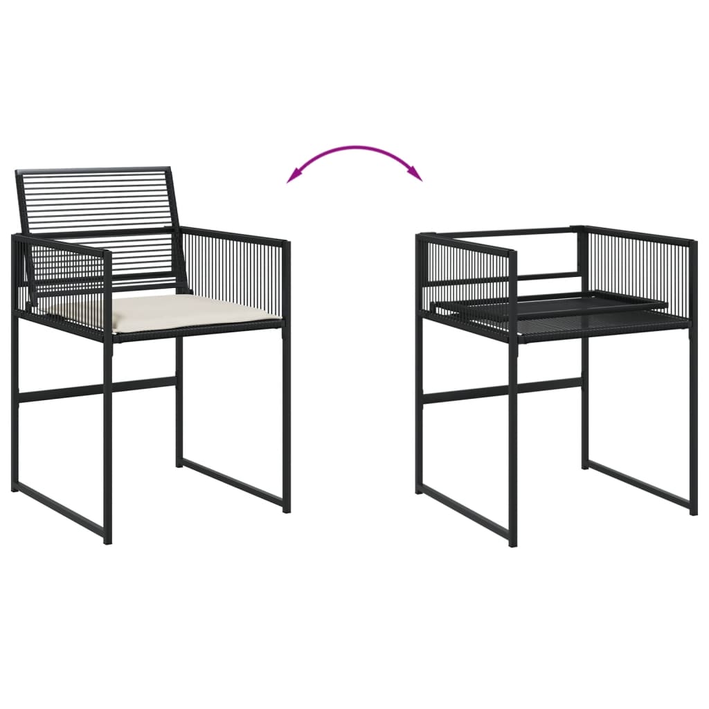 17-delige Tuinset met kussens poly rattan zwart is nu te koop bij PeponiXL, paradijselijk wonen!