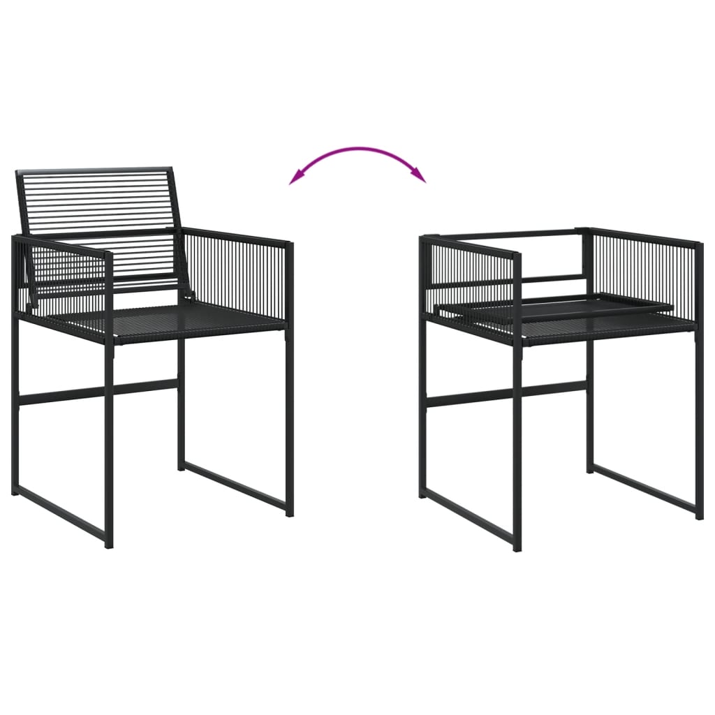 11-delige Tuinset poly rattan zwart is nu te koop bij PeponiXL, paradijselijk wonen!
