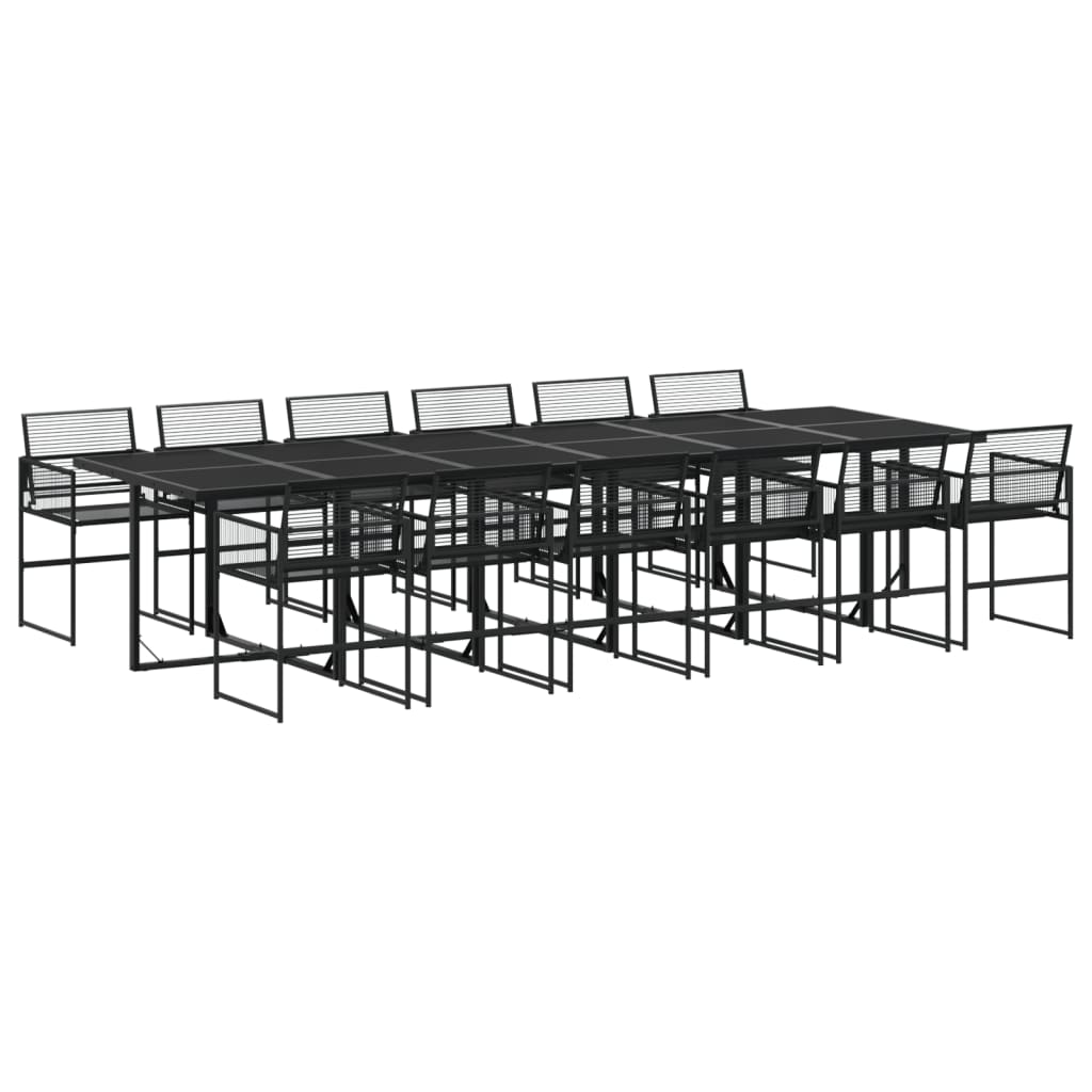 13-delige Tuinset poly rattan zwart is nu te koop bij PeponiXL, paradijselijk wonen!