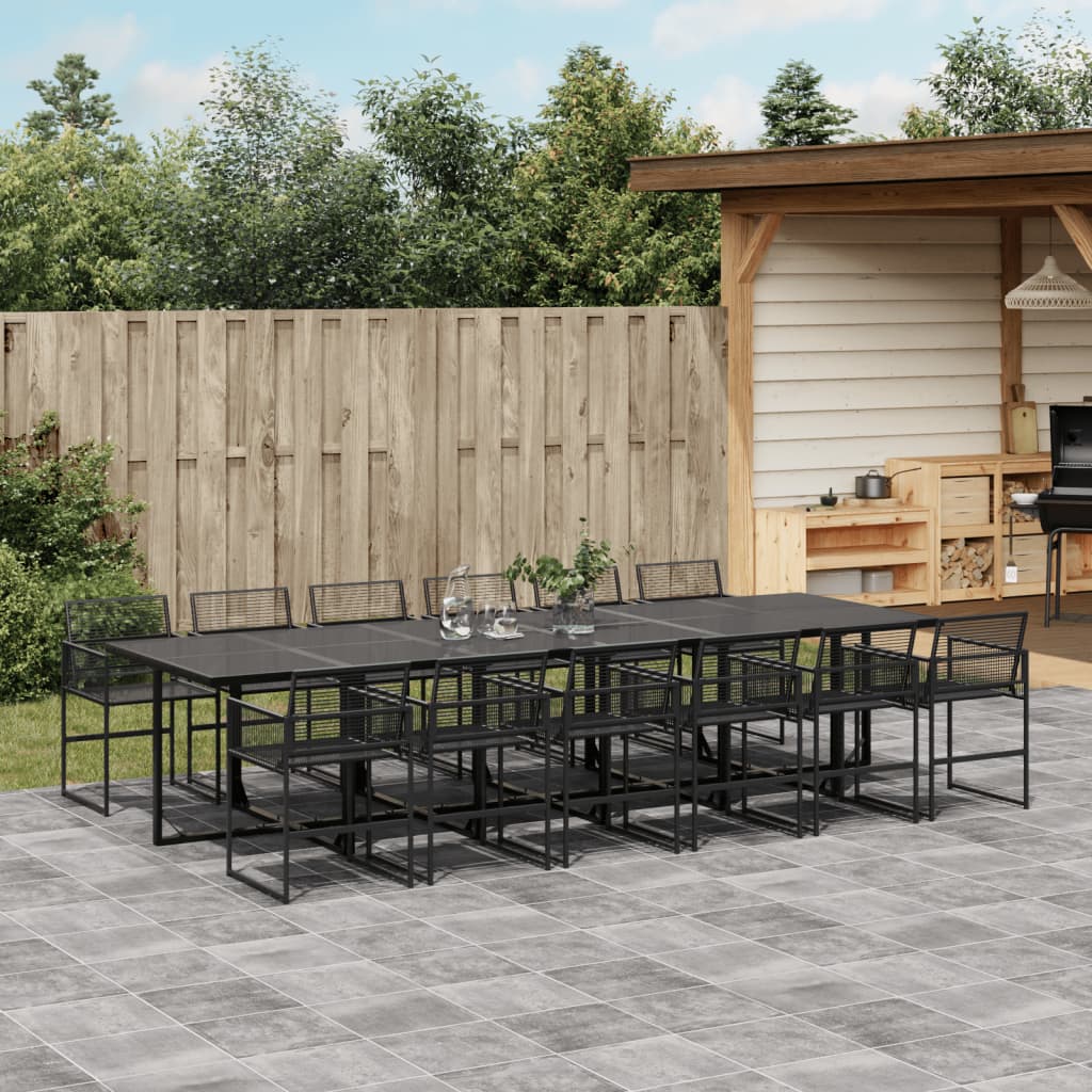 13-delige Tuinset poly rattan zwart is nu te koop bij PeponiXL, paradijselijk wonen!