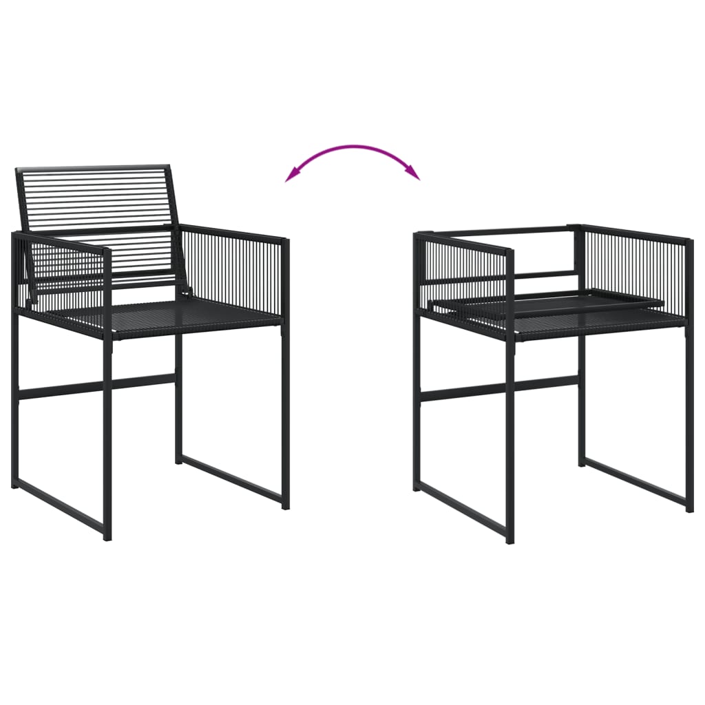 11-delige Tuinset poly rattan zwart is nu te koop bij PeponiXL, paradijselijk wonen!