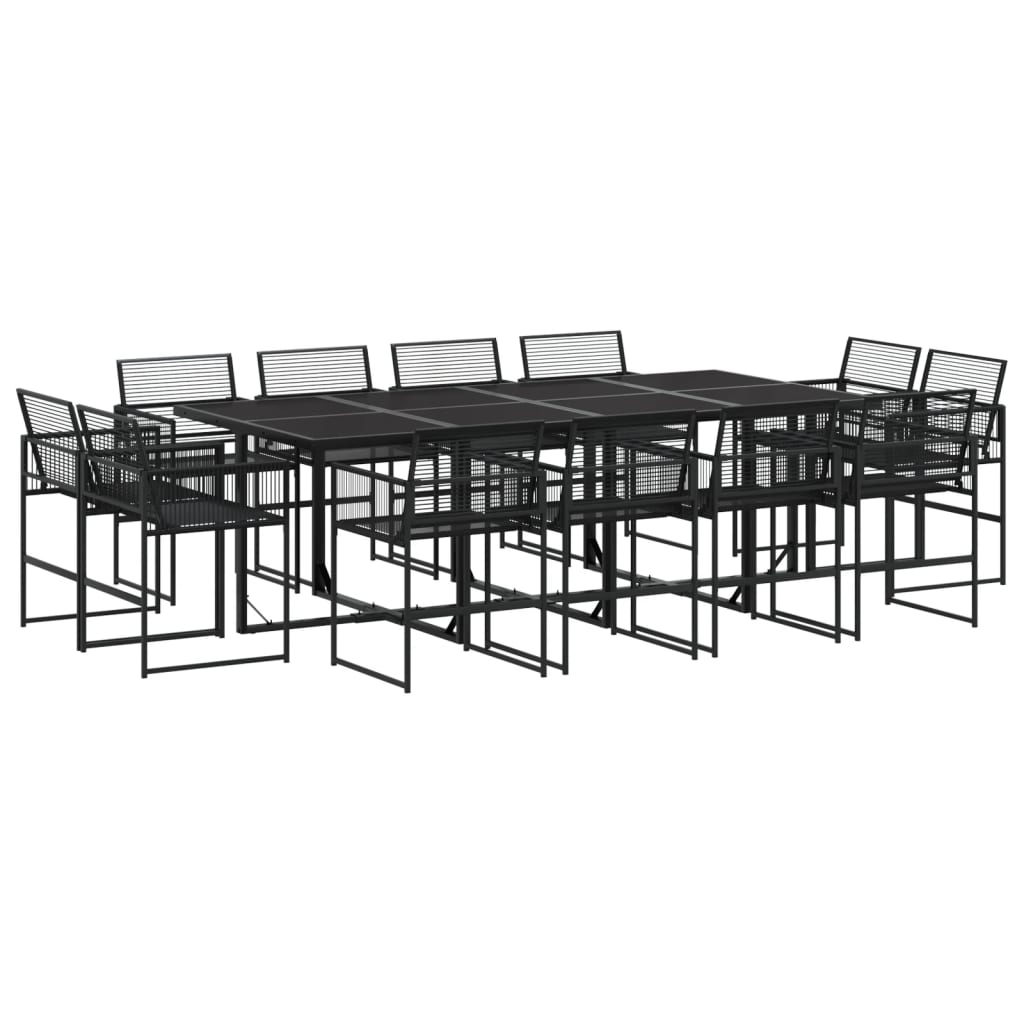 13-delige Tuinset poly rattan zwart is nu te koop bij PeponiXL, paradijselijk wonen!
