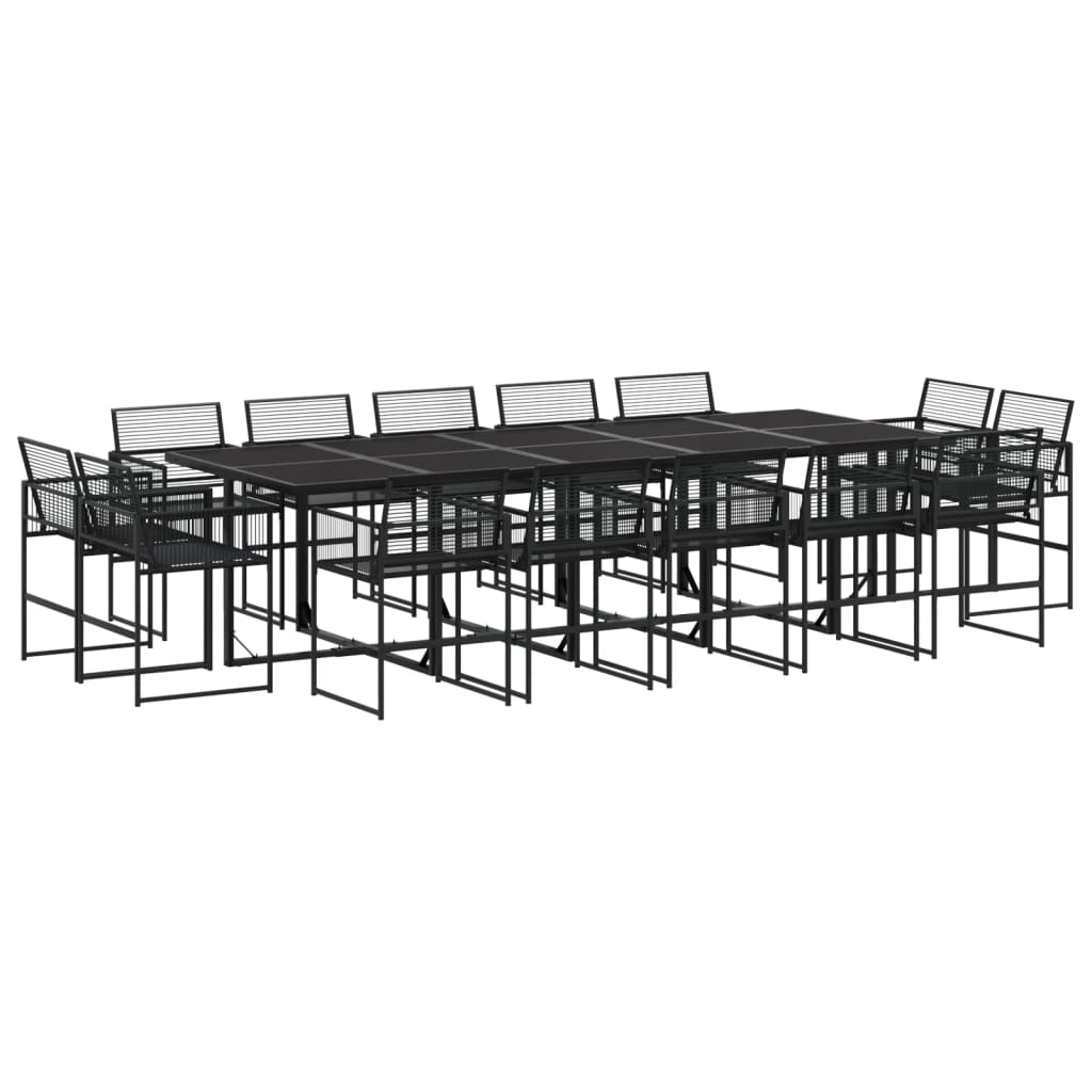 15-delige Tuinset poly rattan zwart is nu te koop bij PeponiXL, paradijselijk wonen!