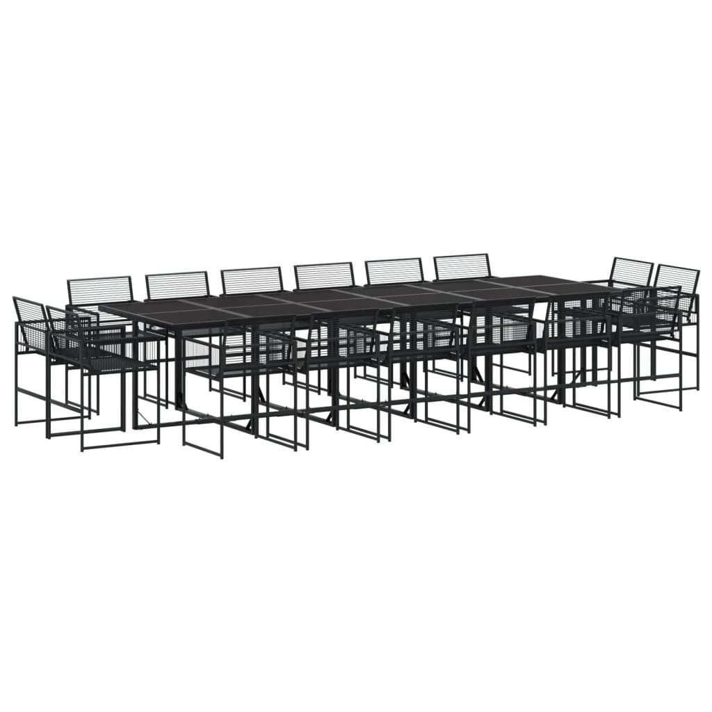 17-delige Tuinset poly rattan zwart is nu te koop bij PeponiXL, paradijselijk wonen!