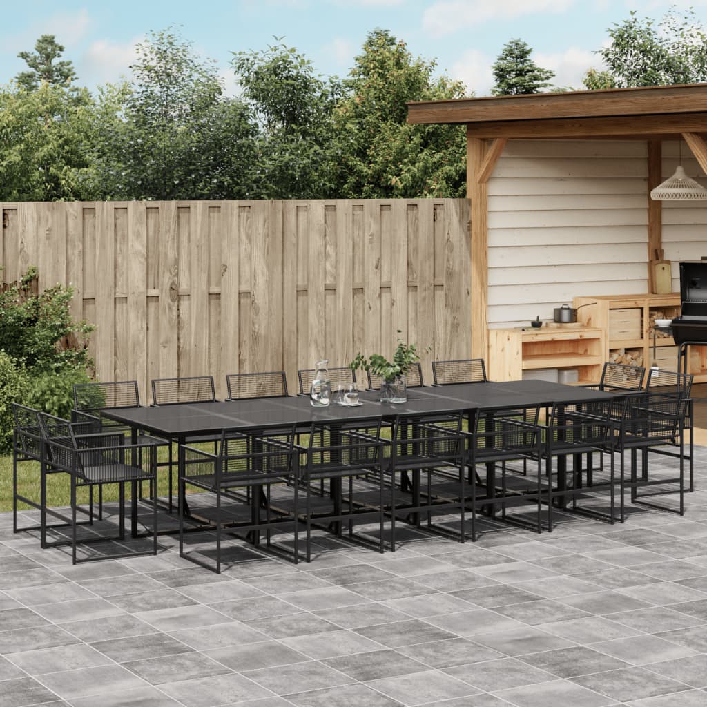 17-delige Tuinset poly rattan zwart is nu te koop bij PeponiXL, paradijselijk wonen!