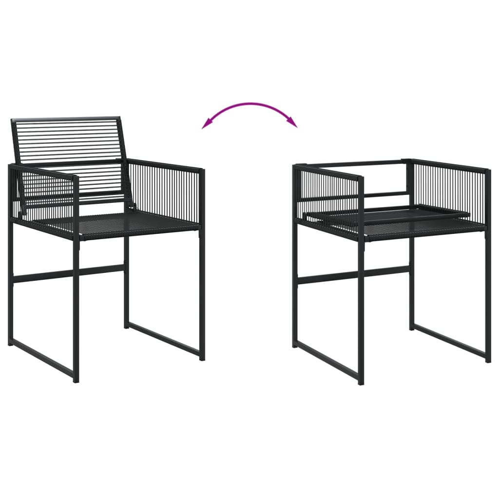 11-delige Tuinset poly rattan zwart is nu te koop bij PeponiXL, paradijselijk wonen!