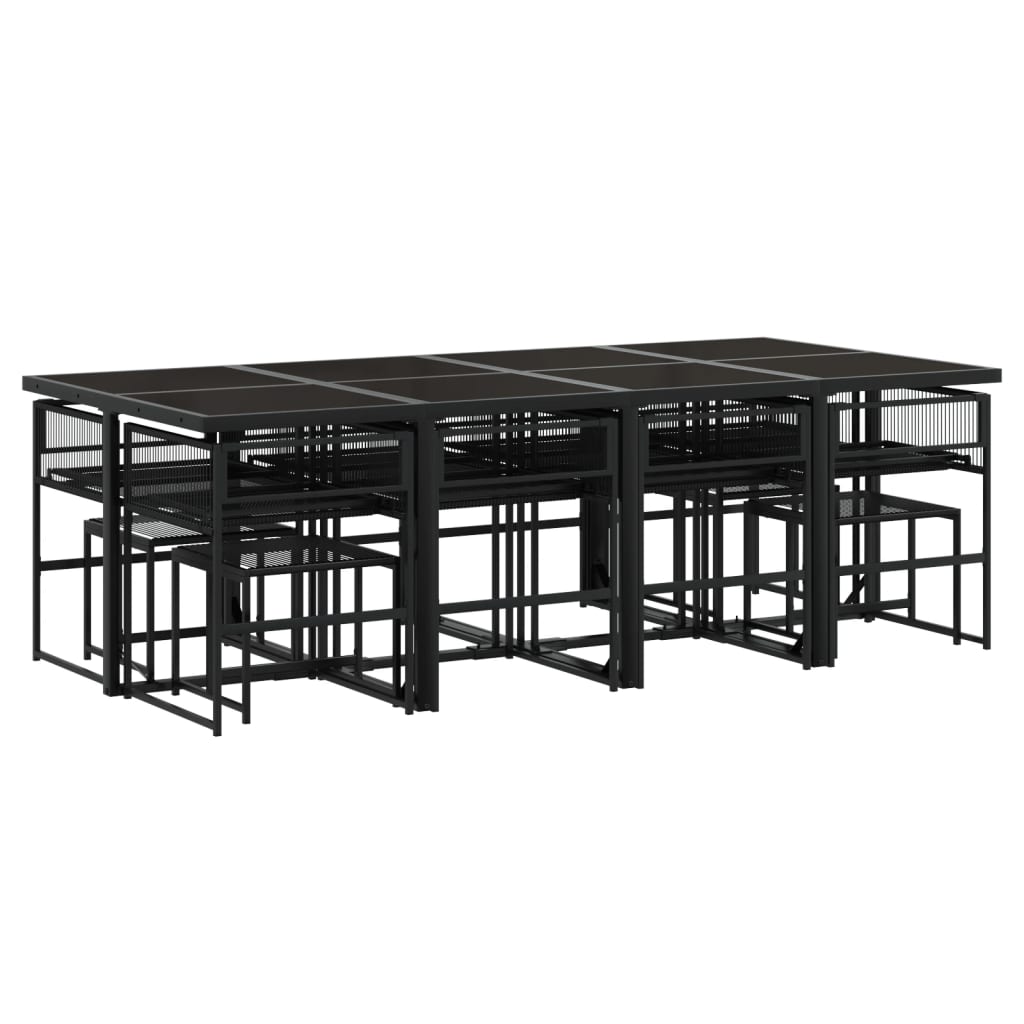 13-delige Tuinset poly rattan zwart is nu te koop bij PeponiXL, paradijselijk wonen!