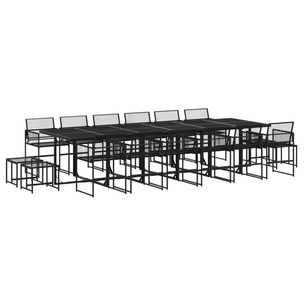 17-delige Tuinset poly rattan zwart is nu te koop bij PeponiXL, paradijselijk wonen!