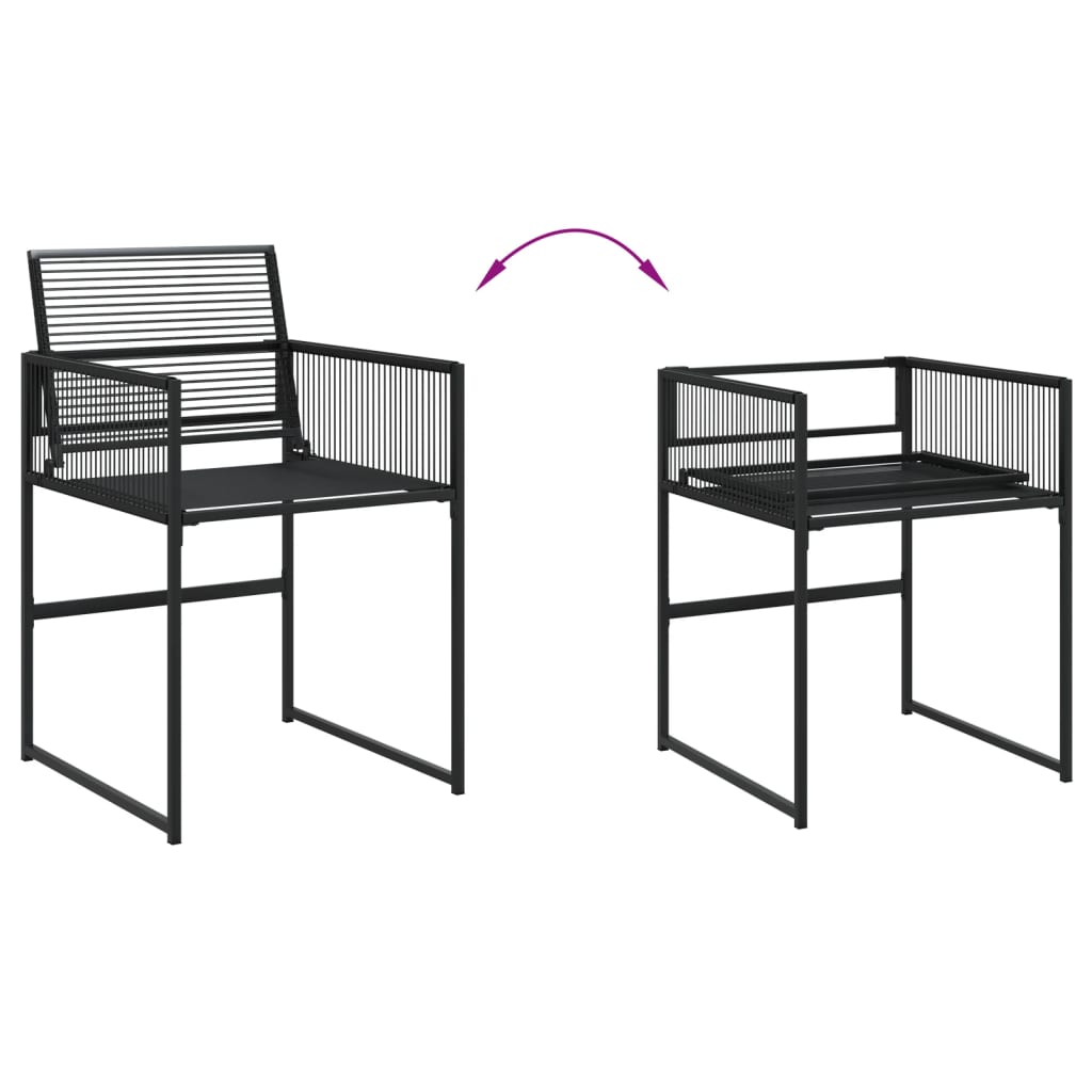 11-delige Tuinset poly rattan zwart is nu te koop bij PeponiXL, paradijselijk wonen!