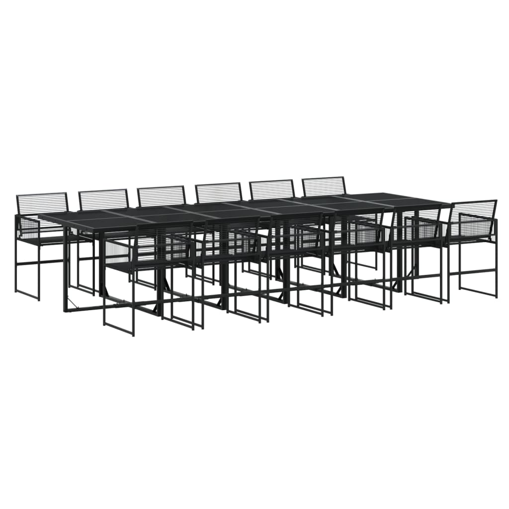 13-delige Tuinset poly rattan zwart is nu te koop bij PeponiXL, paradijselijk wonen!