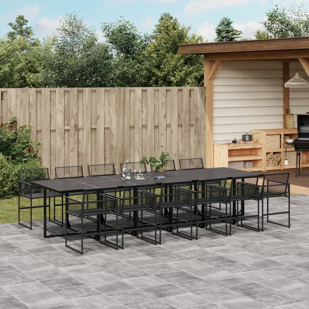 13-delige Tuinset poly rattan zwart is nu te koop bij PeponiXL, paradijselijk wonen!