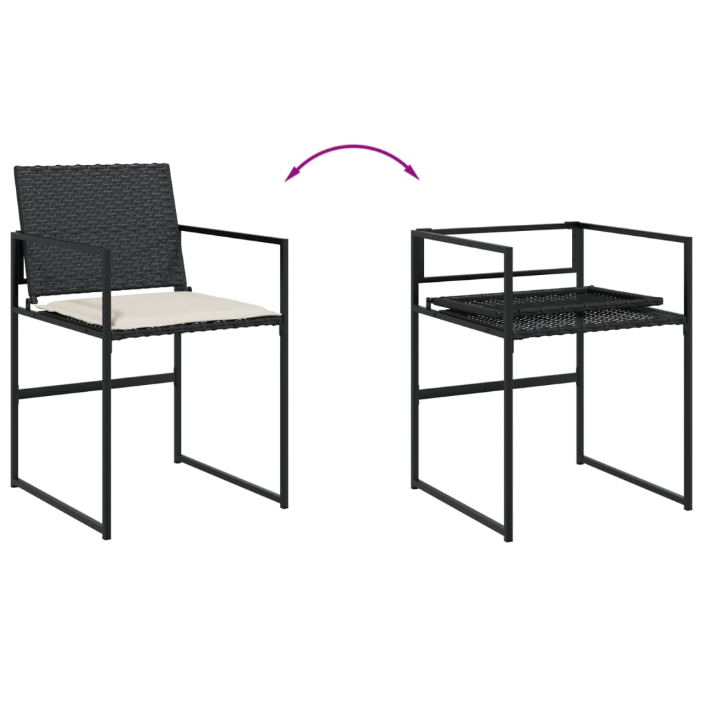 13-delige Tuinset met kussens poly rattan zwart is nu te koop bij PeponiXL, paradijselijk wonen!