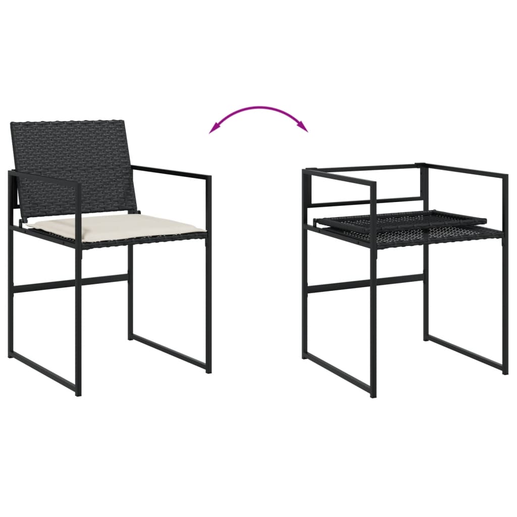 9-delige Tuinset poly rattan zwart is nu te koop bij PeponiXL, paradijselijk wonen!