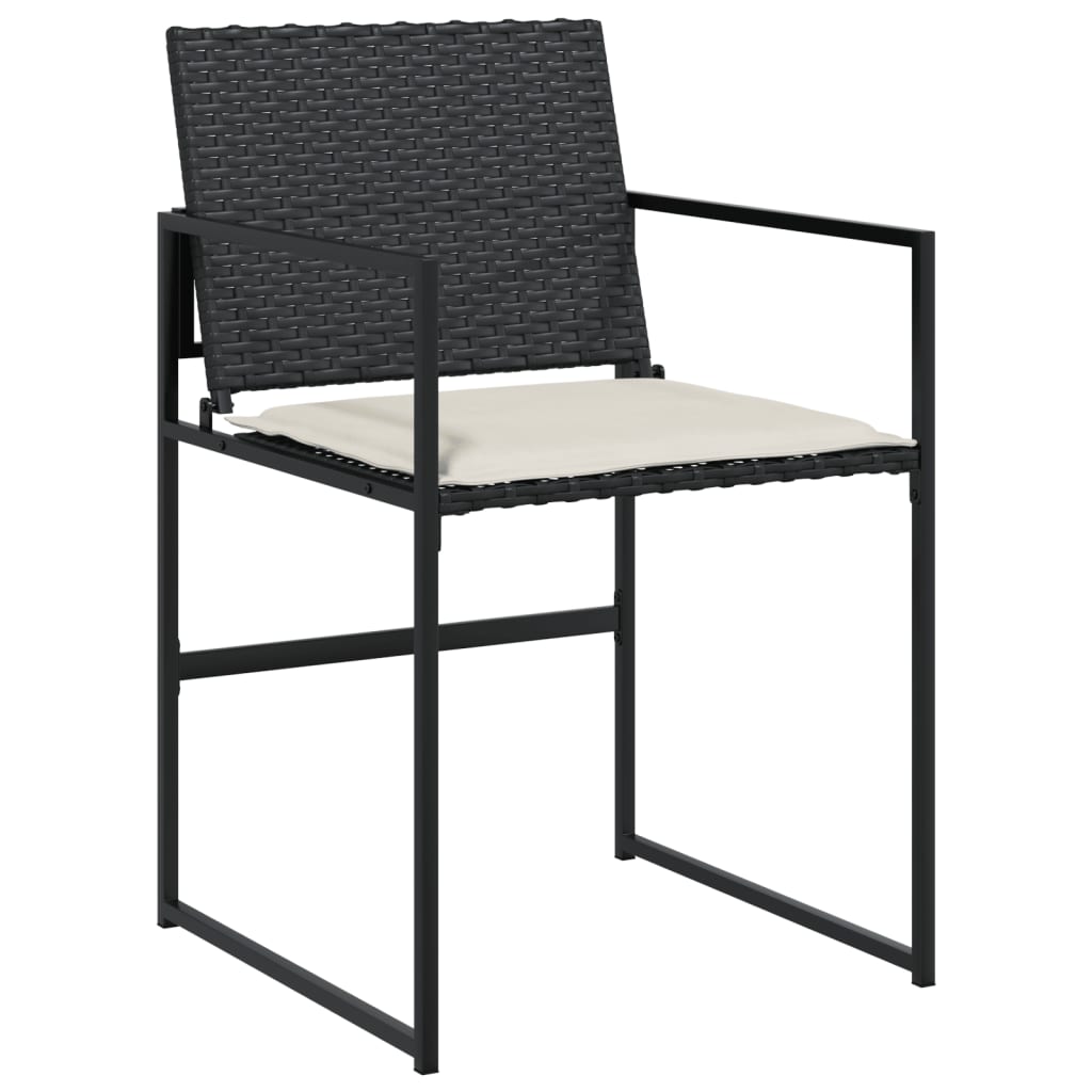 11-delige Tuinset met kussens poly rattan zwart is nu te koop bij PeponiXL, paradijselijk wonen!