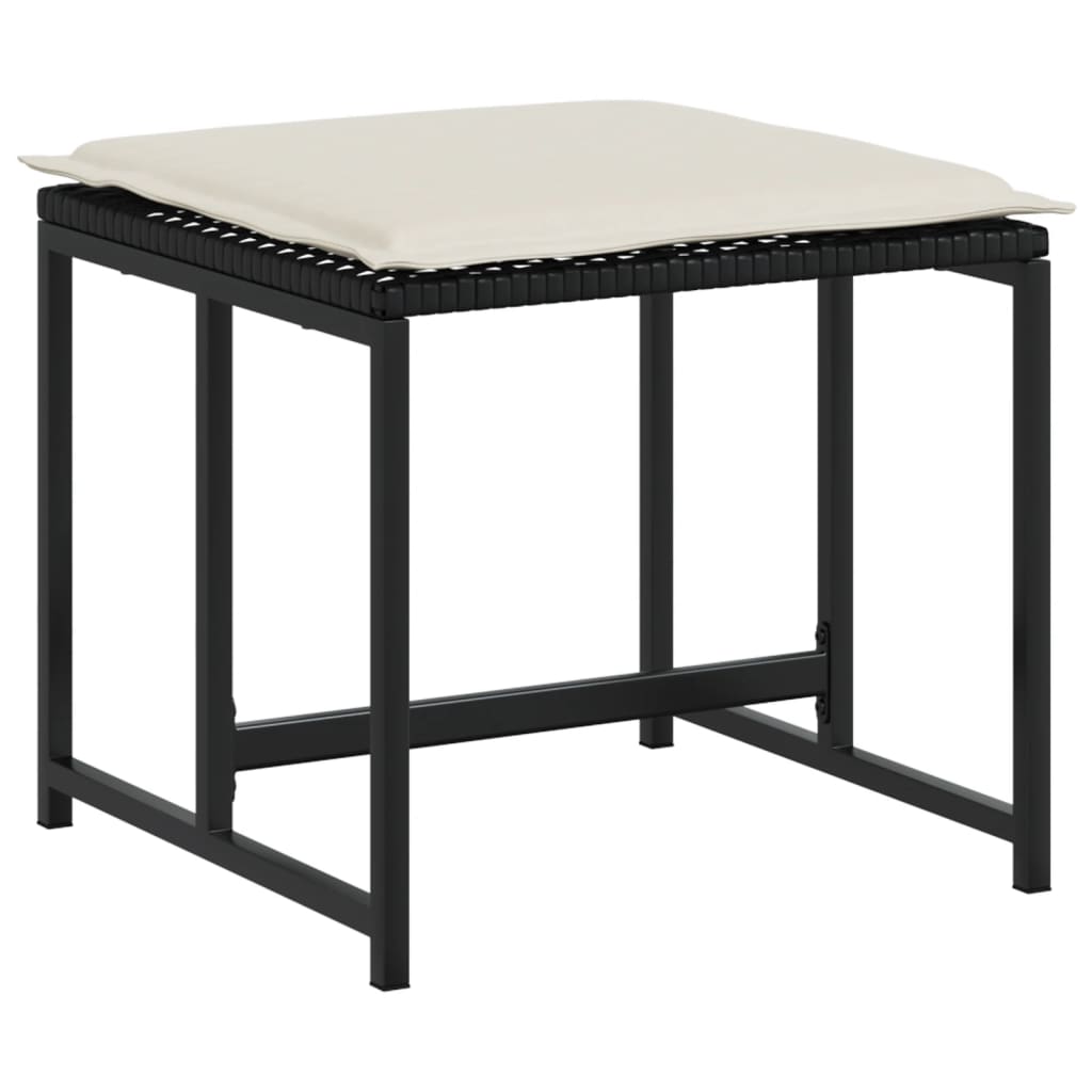 13-delige Tuinset met kussens poly rattan zwart is nu te koop bij PeponiXL, paradijselijk wonen!