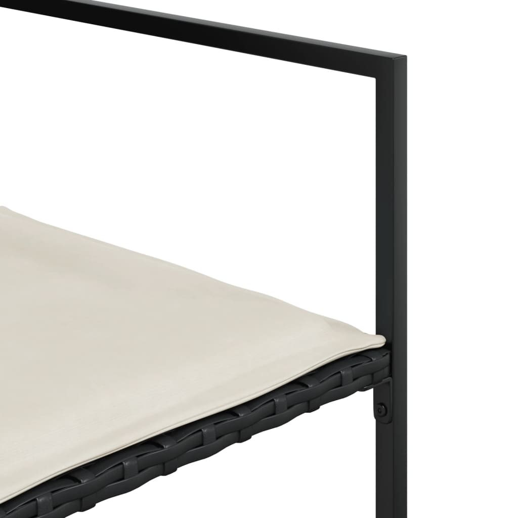 15-delige Tuinset met kussens poly rattan zwart is nu te koop bij PeponiXL, paradijselijk wonen!
