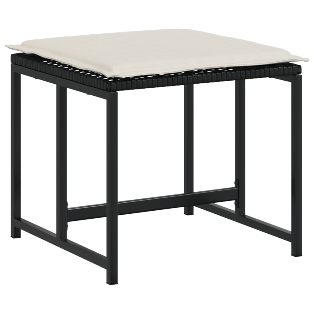 17-delige Tuinset met kussens poly rattan zwart is nu te koop bij PeponiXL, paradijselijk wonen!