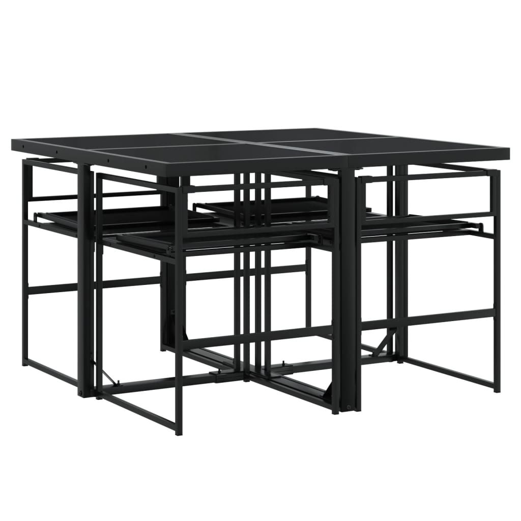 5-delige Tuinset met kussens textileen zwart is nu te koop bij PeponiXL, paradijselijk wonen!