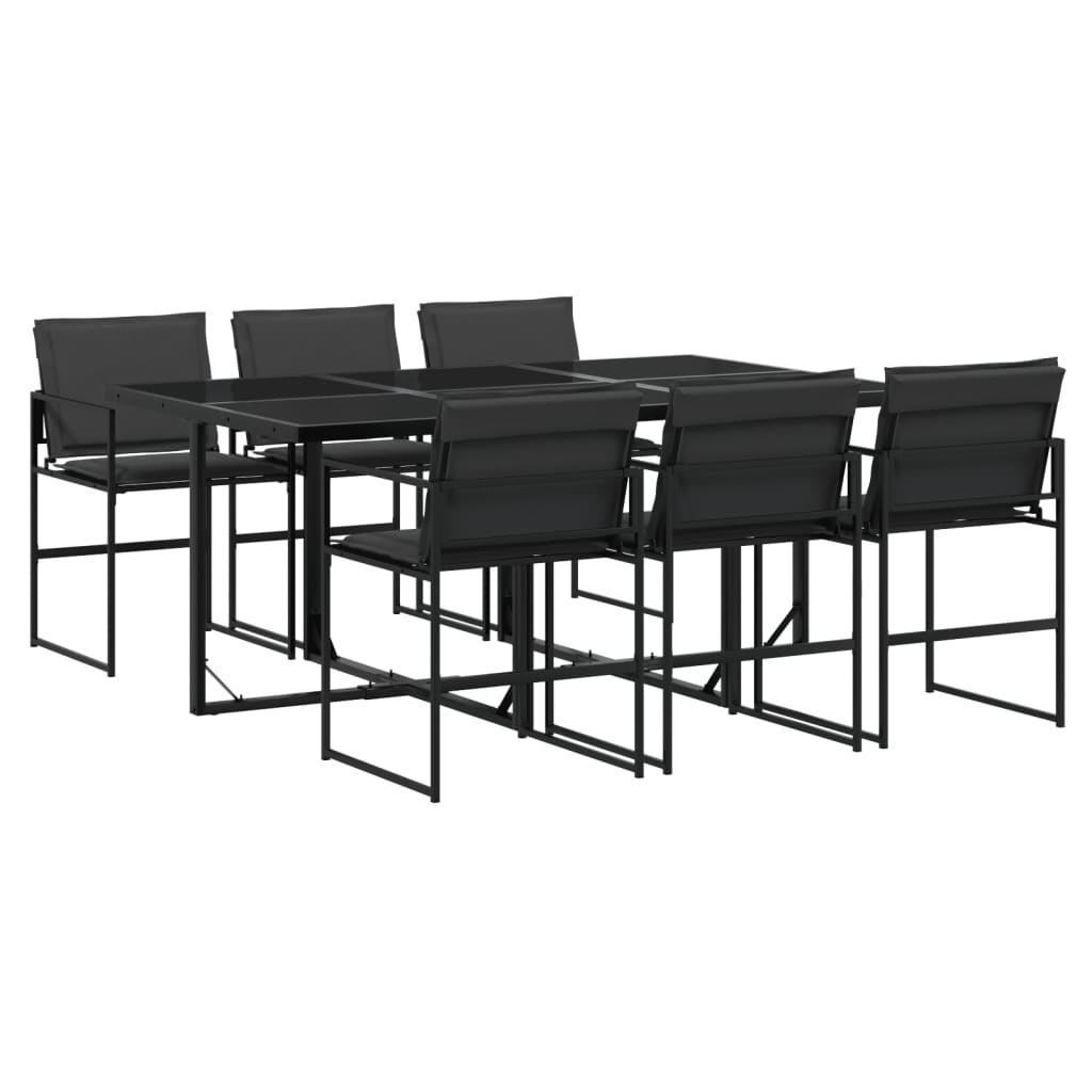 7-delige Tuinset met kussens textileen zwart is nu te koop bij PeponiXL, paradijselijk wonen!