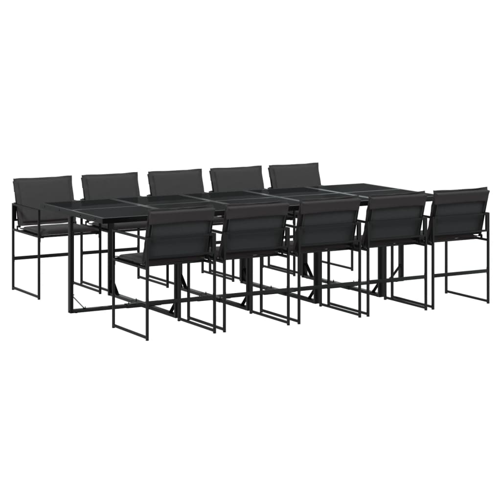 11-delige Tuinset met kussens textileen zwart is nu te koop bij PeponiXL, paradijselijk wonen!