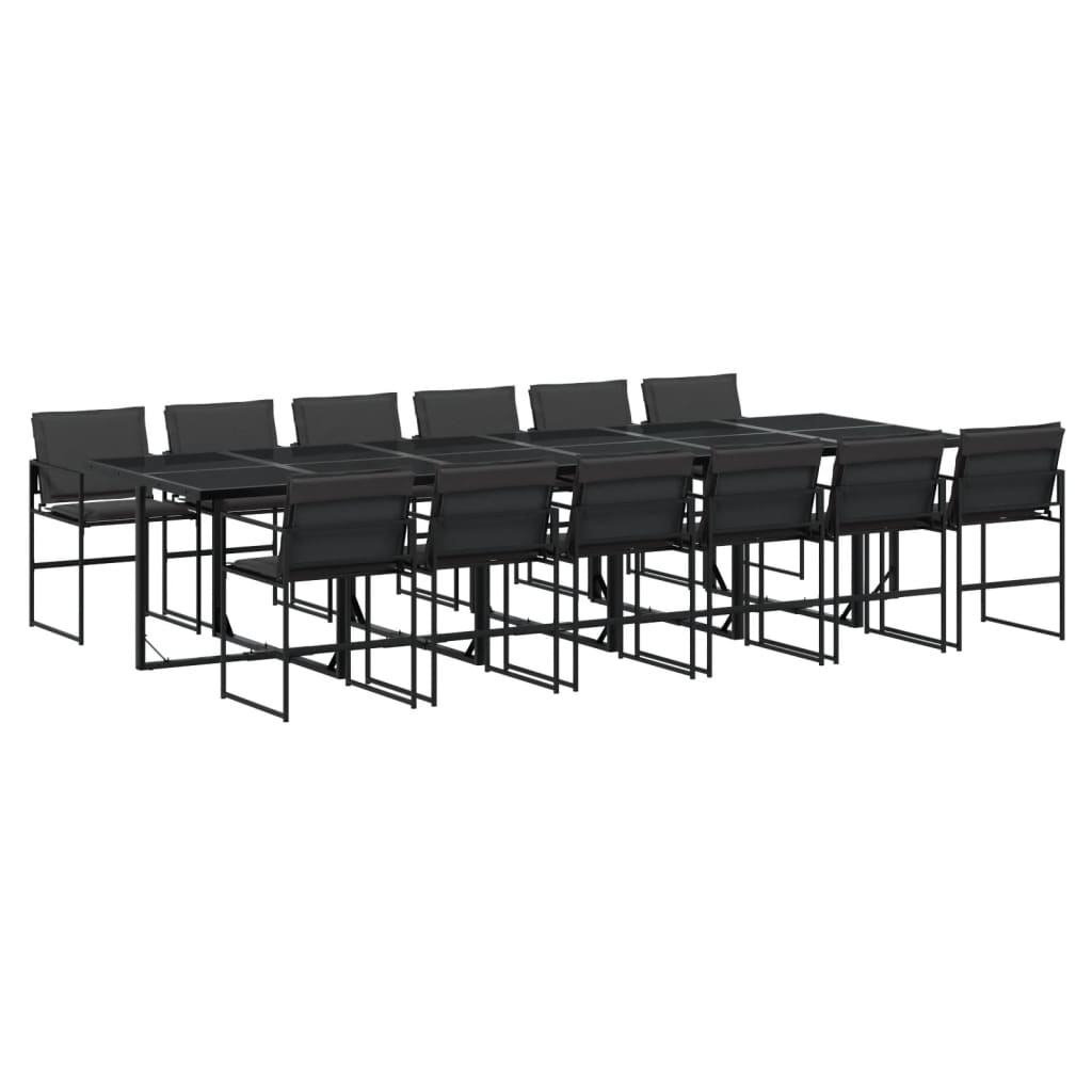 13-delige Tuinset met kussens textileen zwart is nu te koop bij PeponiXL, paradijselijk wonen!