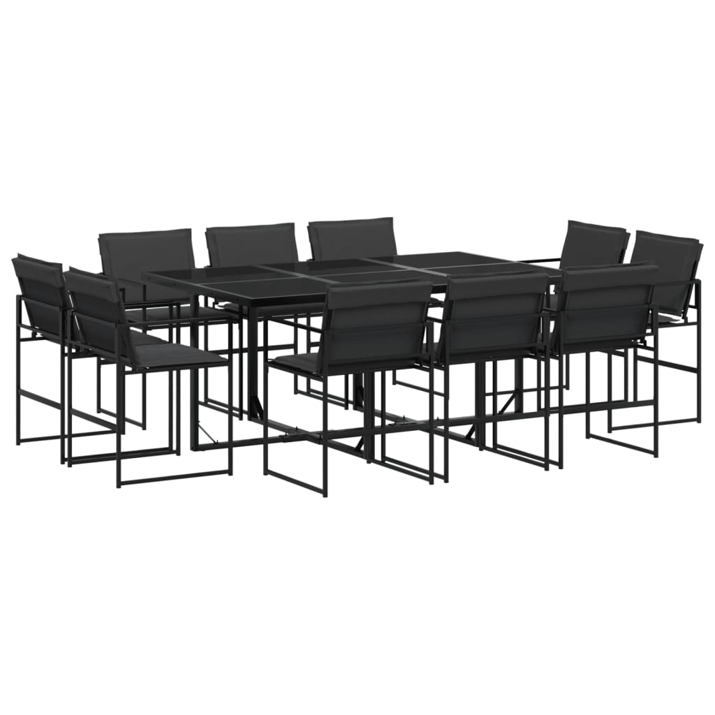 11-delige Tuinset met kussens textileen zwart is nu te koop bij PeponiXL, paradijselijk wonen!
