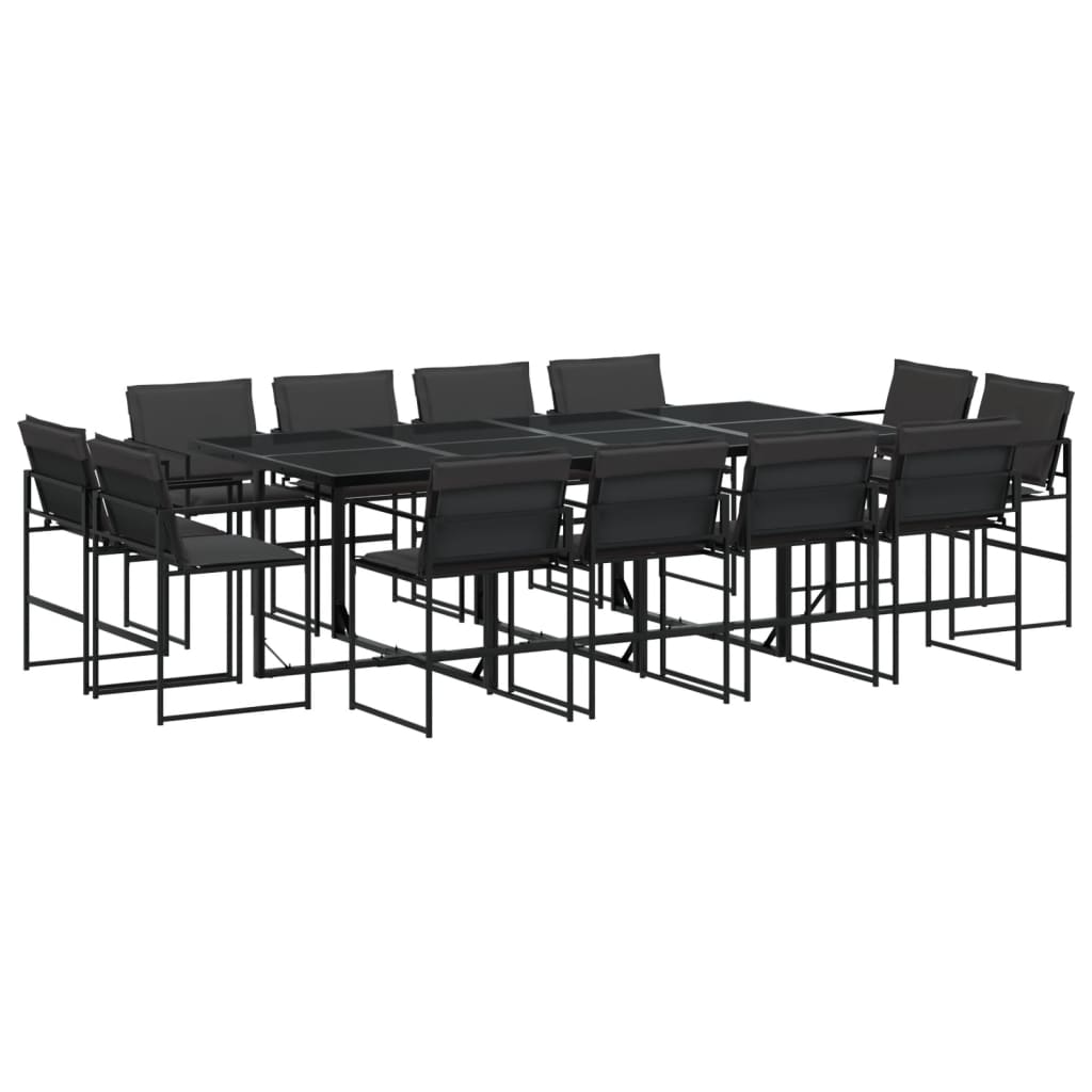 13-delige Tuinset met kussens textileen zwart is nu te koop bij PeponiXL, paradijselijk wonen!