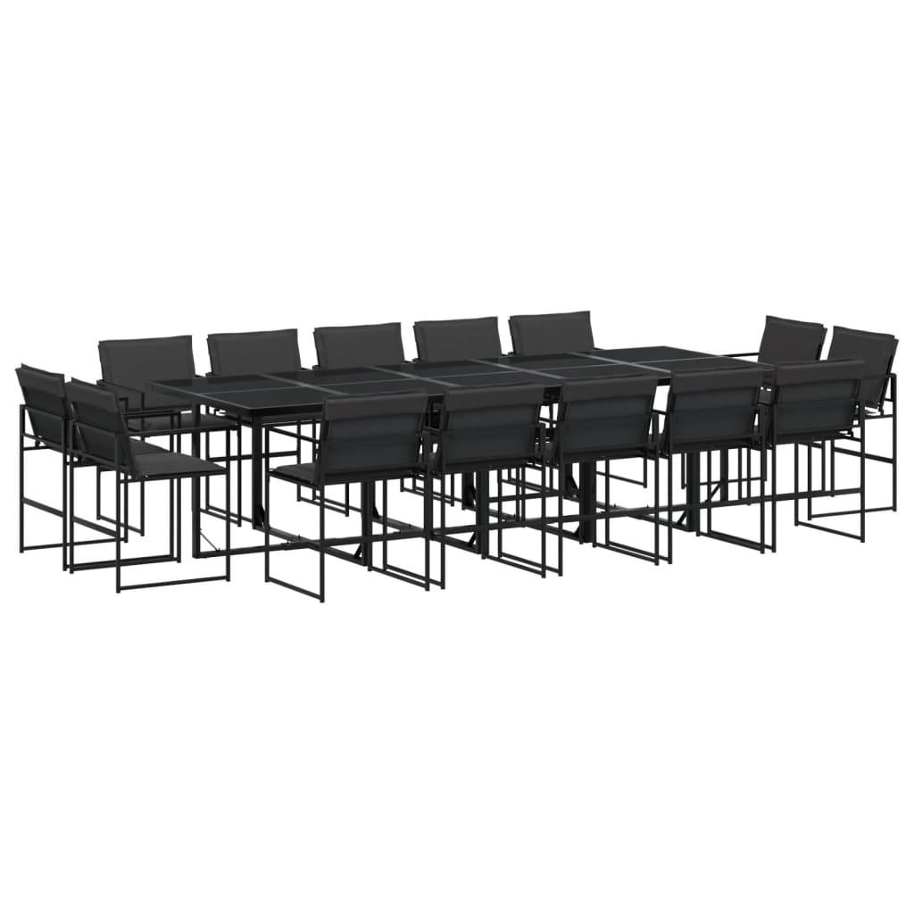15-delige Tuinset met kussens textileen zwart is nu te koop bij PeponiXL, paradijselijk wonen!