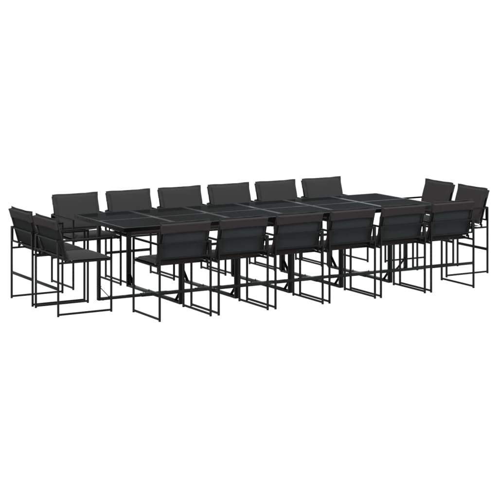 17-delige Tuinset met kussens textileen zwart is nu te koop bij PeponiXL, paradijselijk wonen!