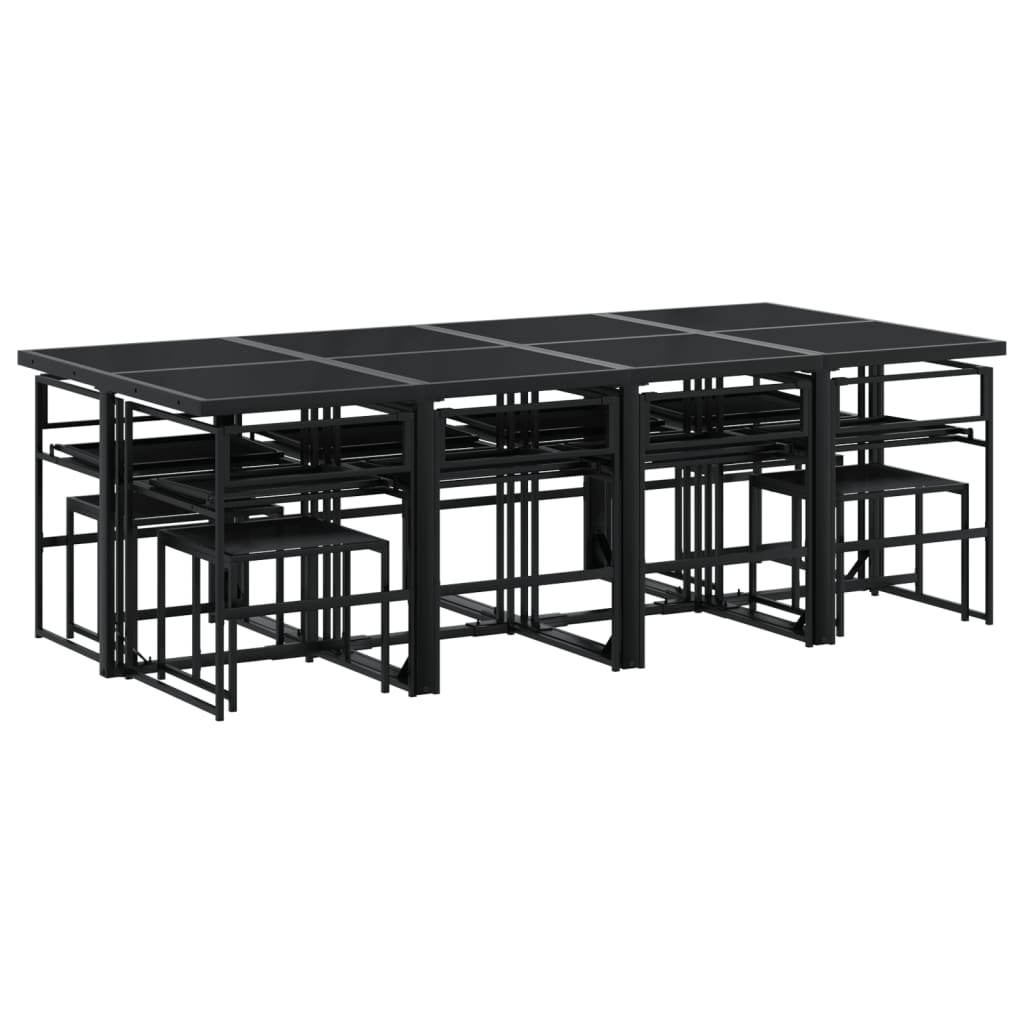 13-delige Tuinset met kussens textileen zwart is nu te koop bij PeponiXL, paradijselijk wonen!