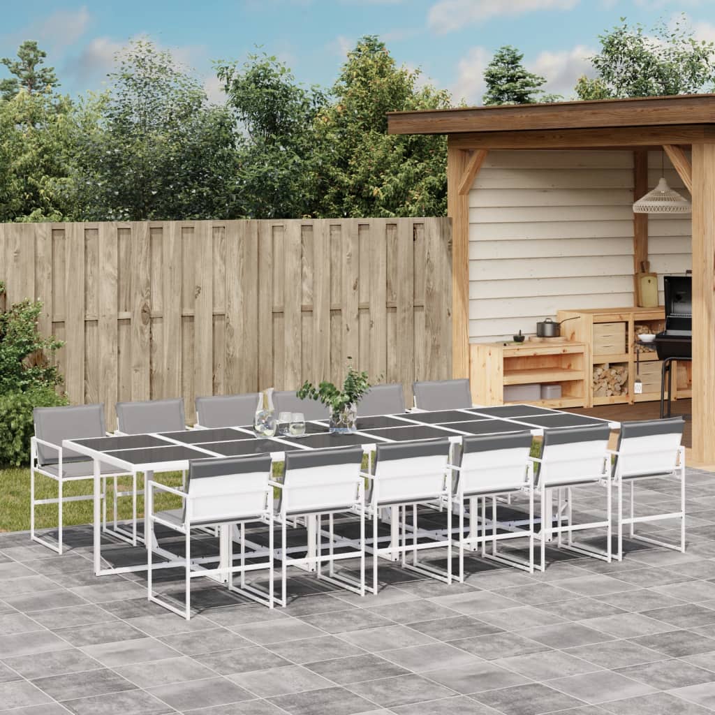 13-delige Tuinset met kussens textileen wit is nu te koop bij PeponiXL, paradijselijk wonen!