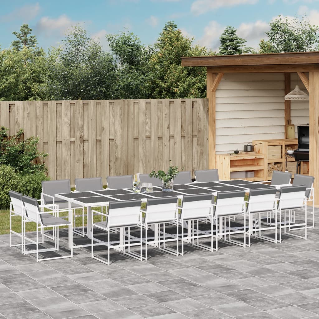 17-delige Tuinset met kussens textileen wit is nu te koop bij PeponiXL, paradijselijk wonen!
