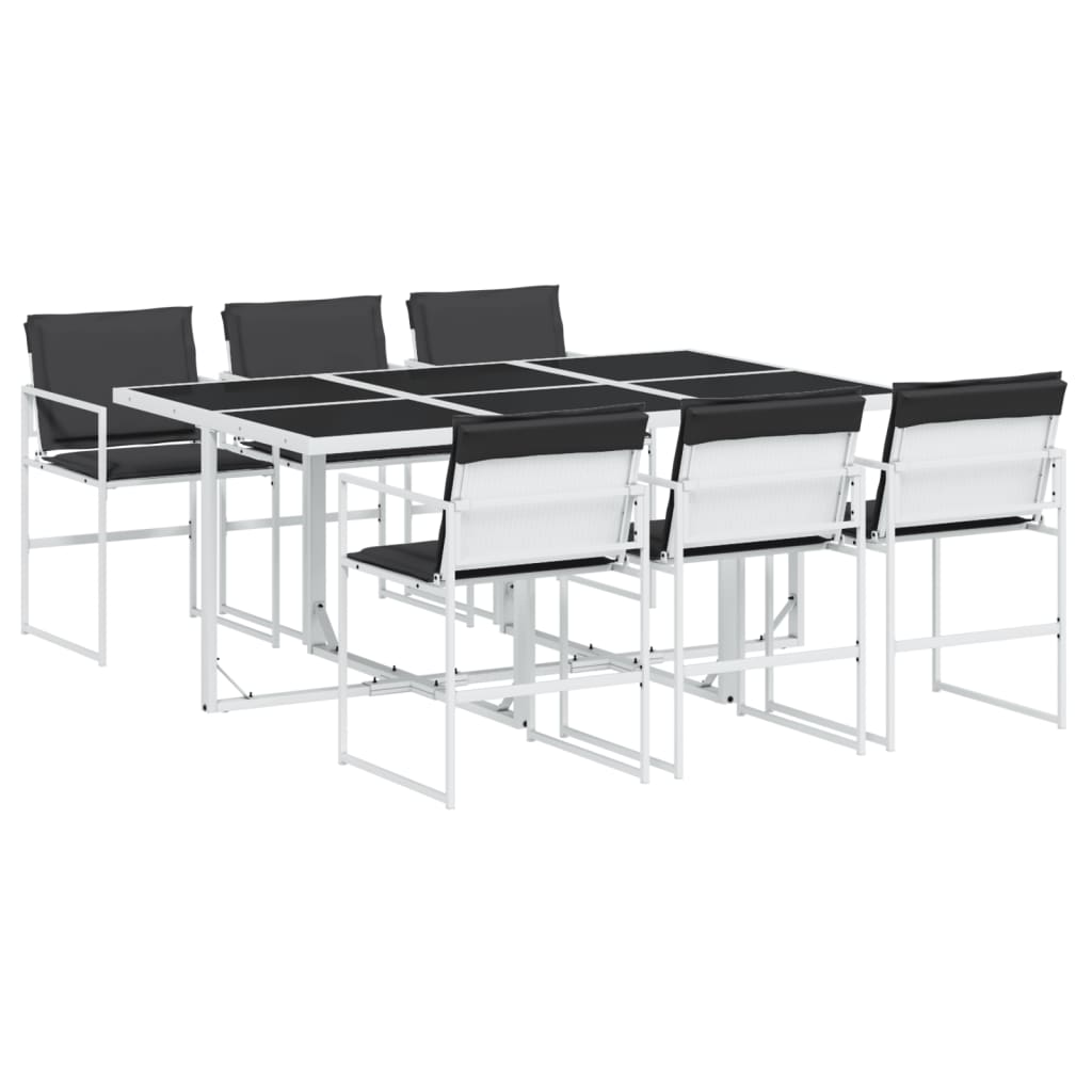 7-delige Tuinset met kussens textileen wit is nu te koop bij PeponiXL, paradijselijk wonen!