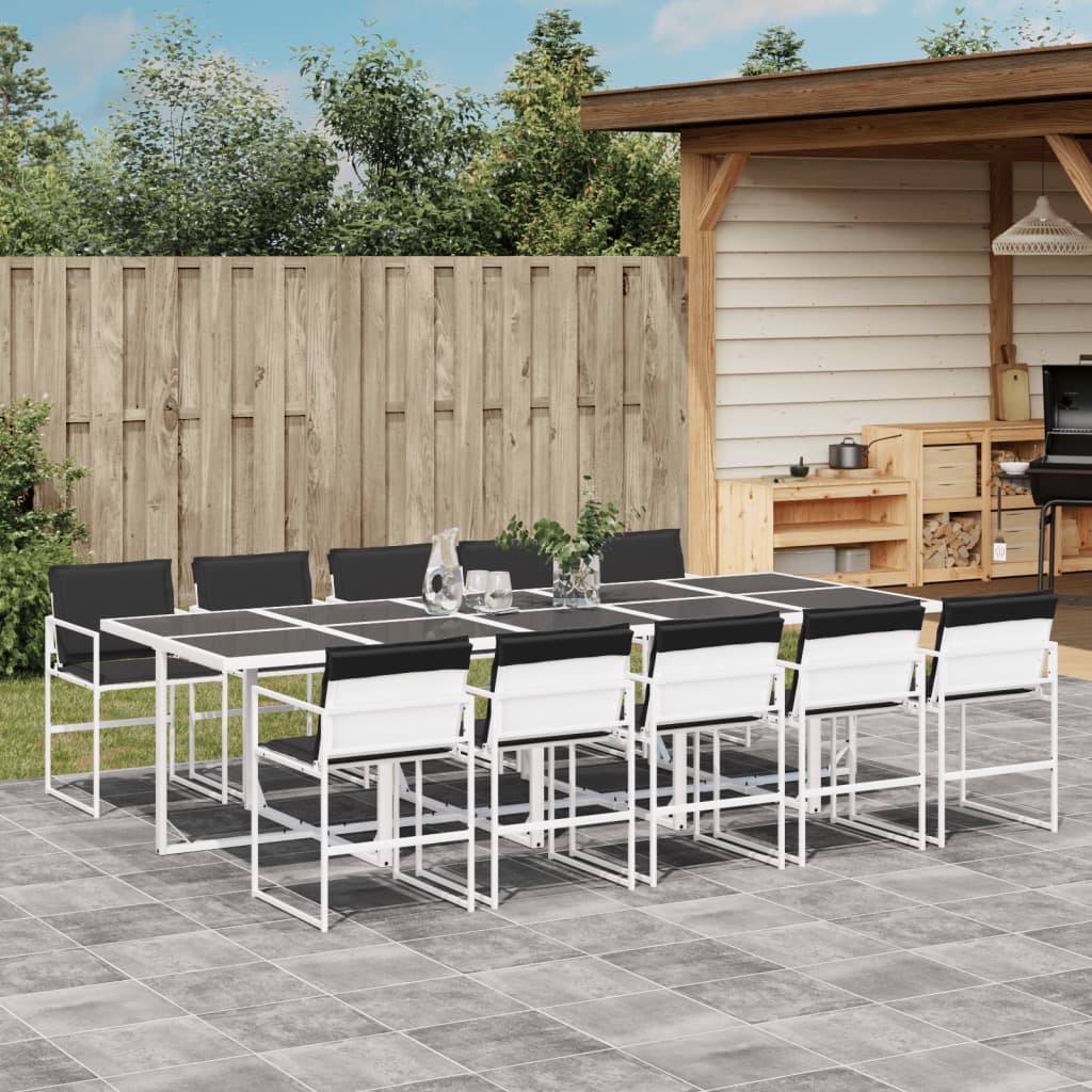 11-delige Tuinset met kussens textileen wit is nu te koop bij PeponiXL, paradijselijk wonen!