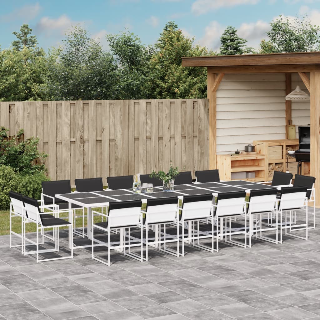 17-delige Tuinset met kussens textileen wit is nu te koop bij PeponiXL, paradijselijk wonen!