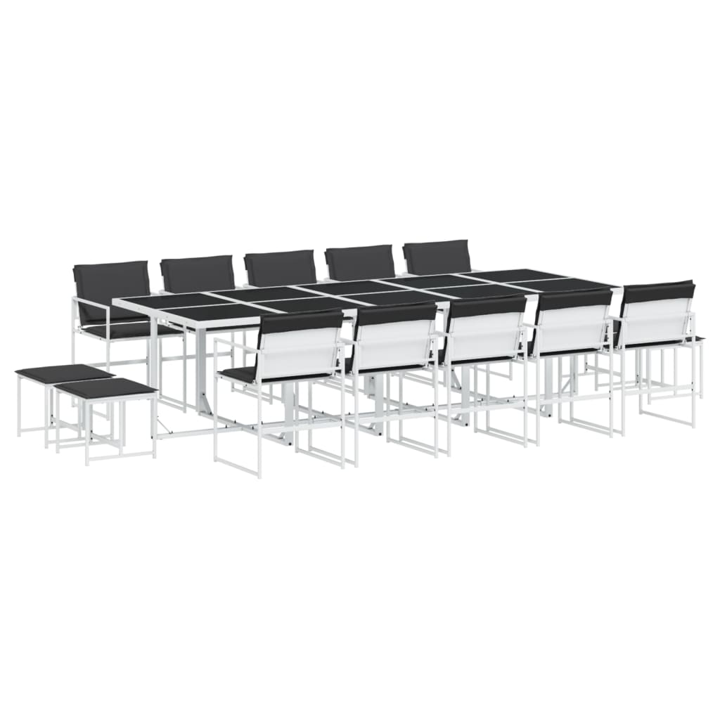 15-delige Tuinset met kussens textileen wit is nu te koop bij PeponiXL, paradijselijk wonen!