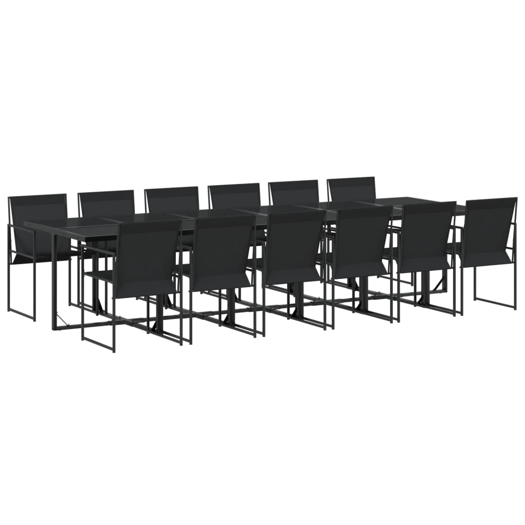 13-delige Tuinset textileen zwart is nu te koop bij PeponiXL, paradijselijk wonen!