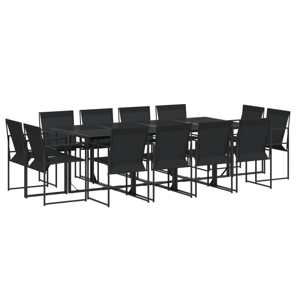 13-delige Tuinset textileen zwart is nu te koop bij PeponiXL, paradijselijk wonen!