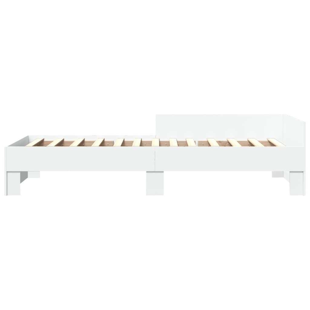 Bedframe bewerkt hout wit 100x200 cm is nu te koop bij PeponiXL, paradijselijk wonen!